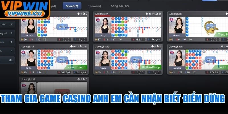 Tham gia game casino anh em cần nhận biết điểm dừng phù hợp