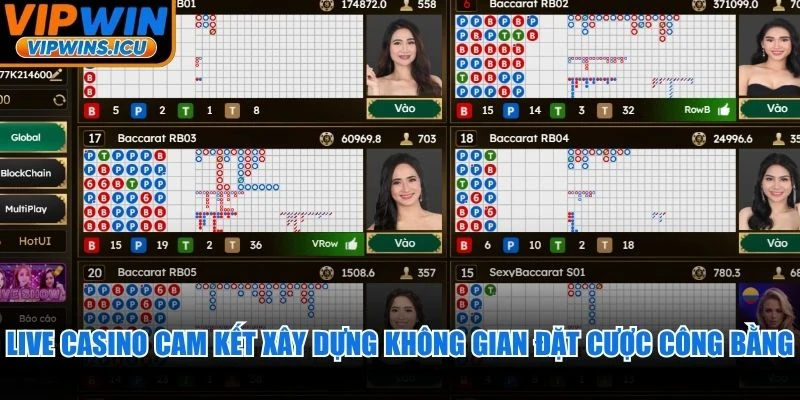 Live Casino cam kết xây dựng không gian đặt cược công bằng