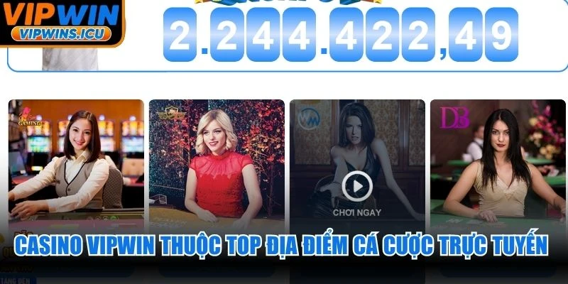 Casino VIPWIN thuộc top địa điểm cá cược trực tuyến uy tín
